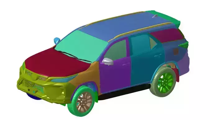 Toyota Fortuner Legender 4WD 2020 Vehicle 3d scan data 3D model 3D model