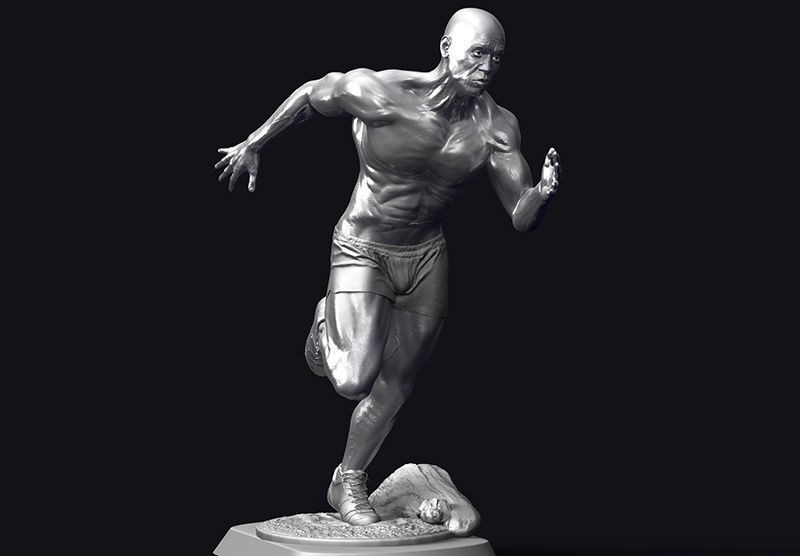 Sculpture Runner 3D print model 3D print model_3