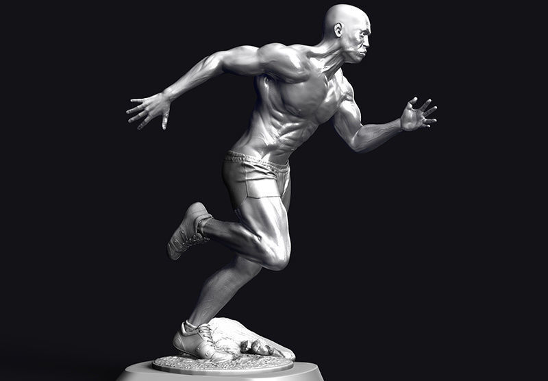 Sculpture Runner 3D print model 3D print model_4