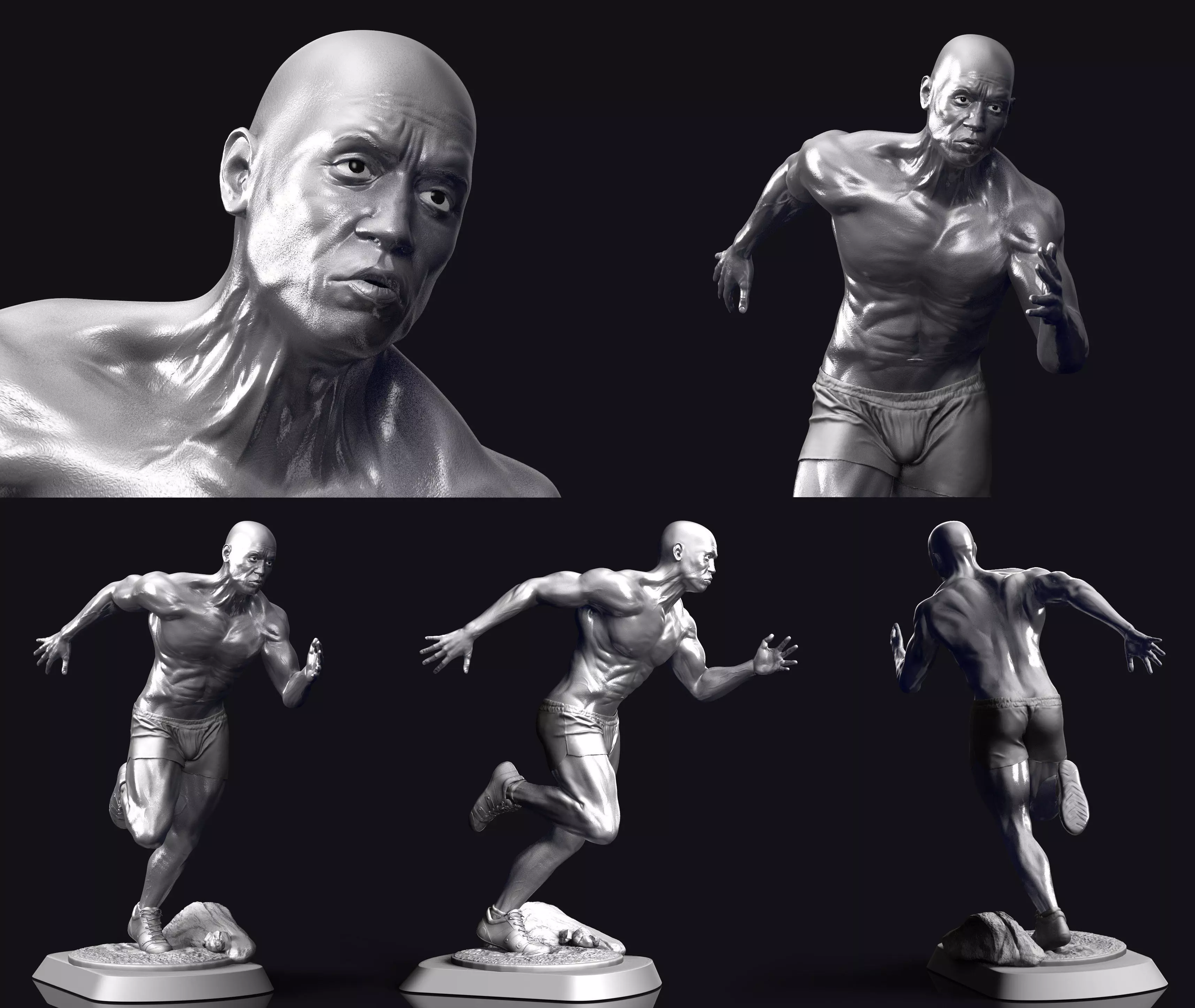 Sculpture Runner 3D print model 3D print model_0
