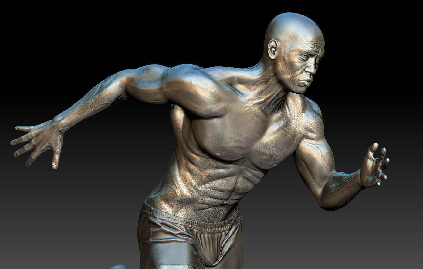 Sculpture Runner 3D print model 3D print model_8