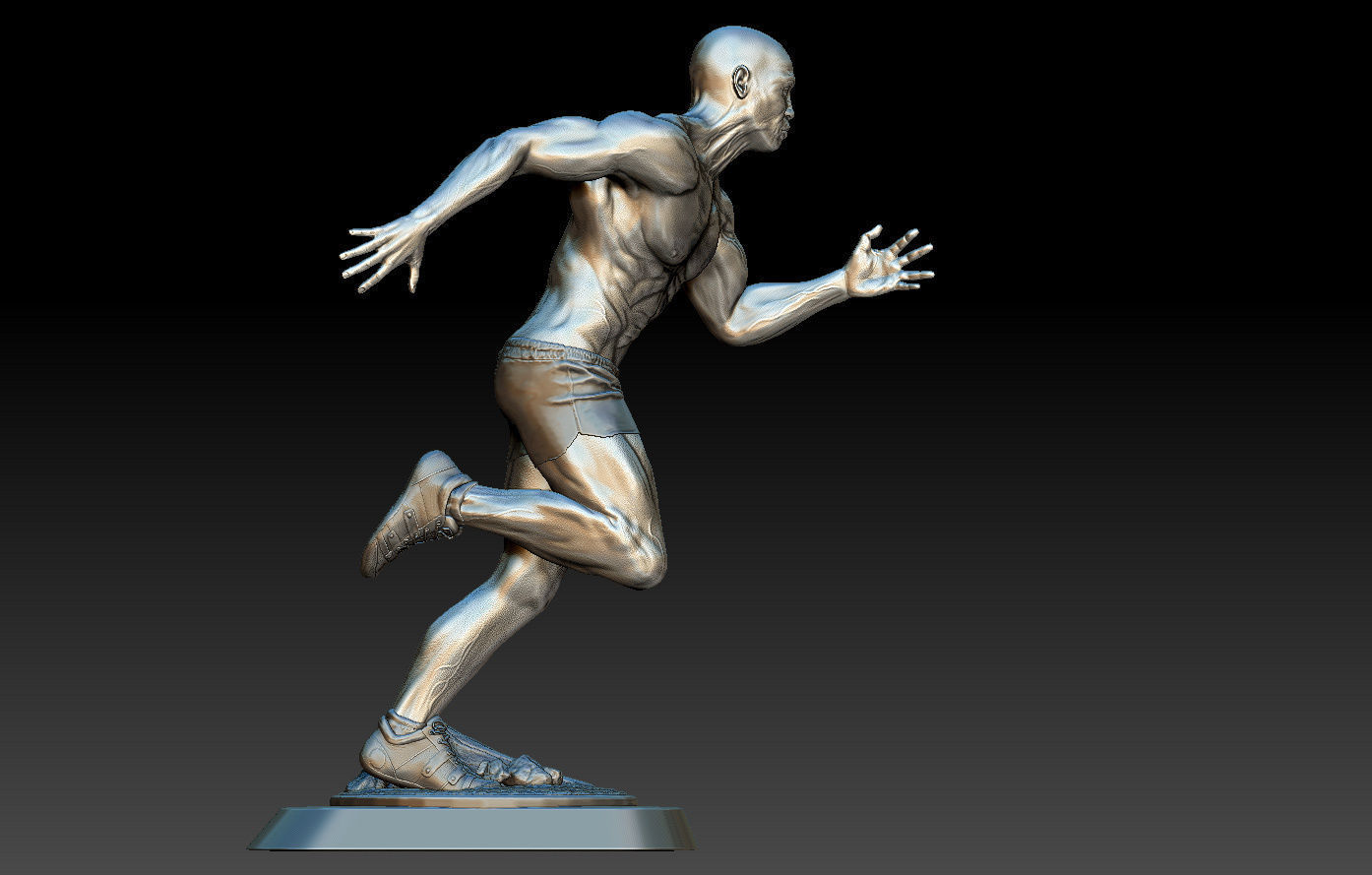 Sculpture Runner 3D print model 3D print model_10