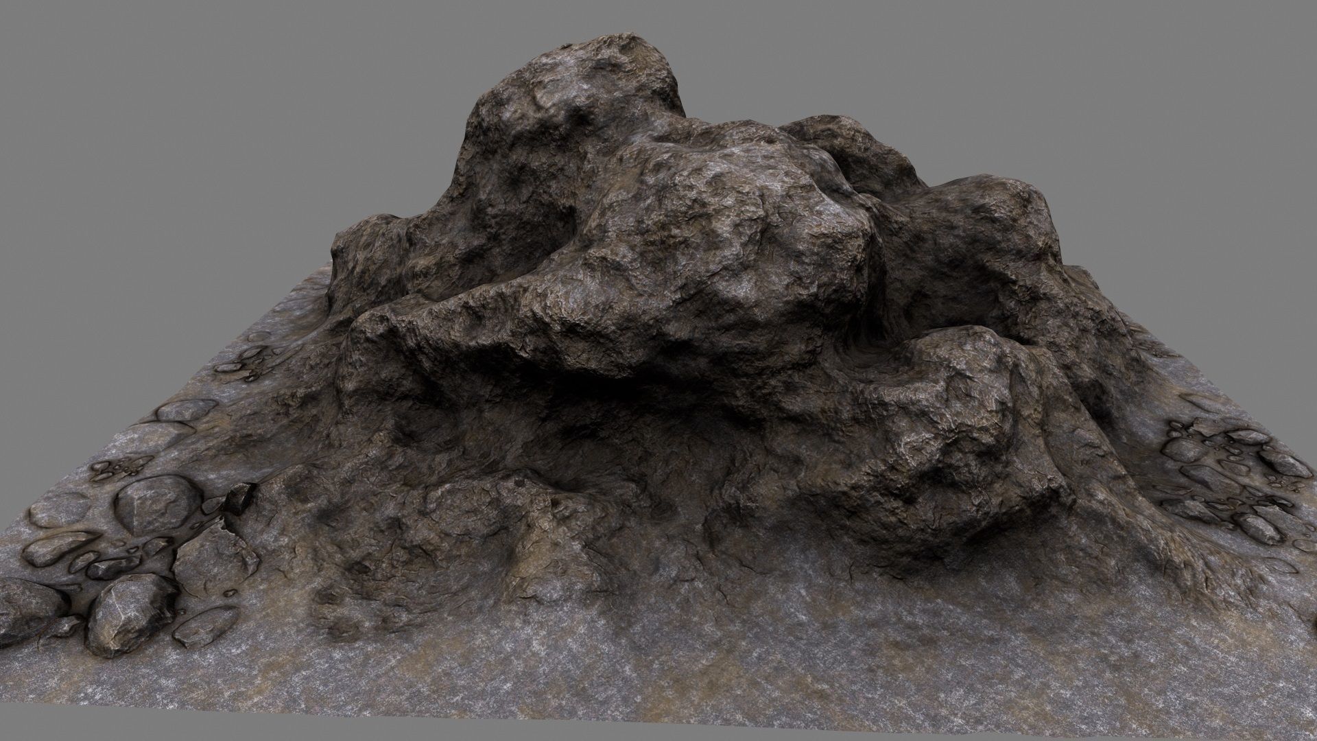 Rocks rock Low-poly 3D model_4