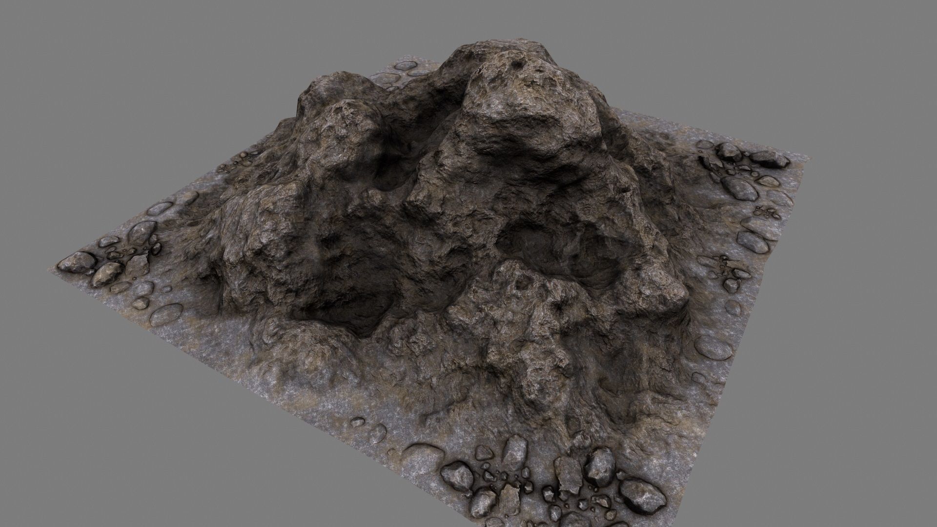 Rocks rock Low-poly 3D model_15
