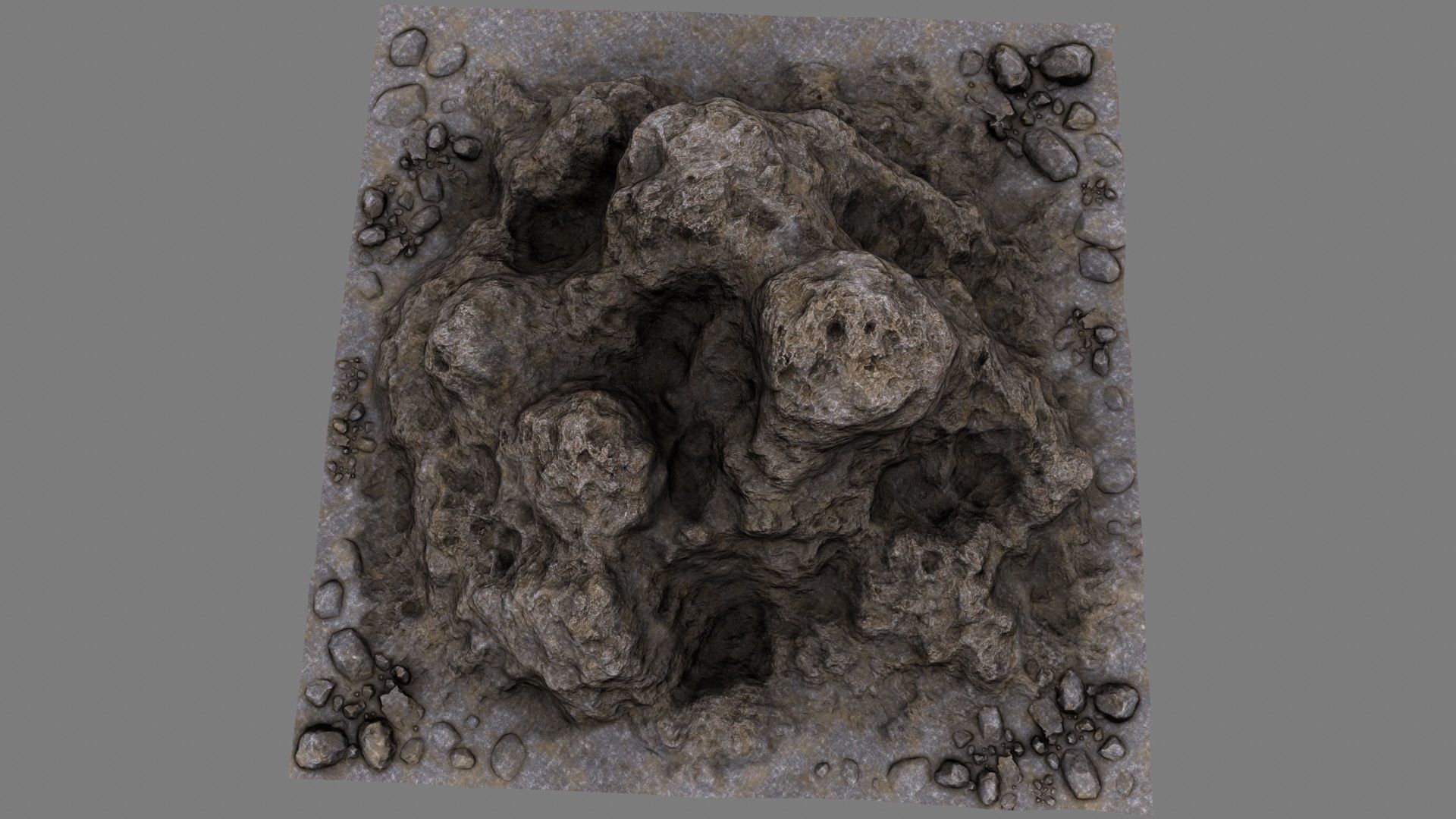 Rocks rock Low-poly 3D model_8