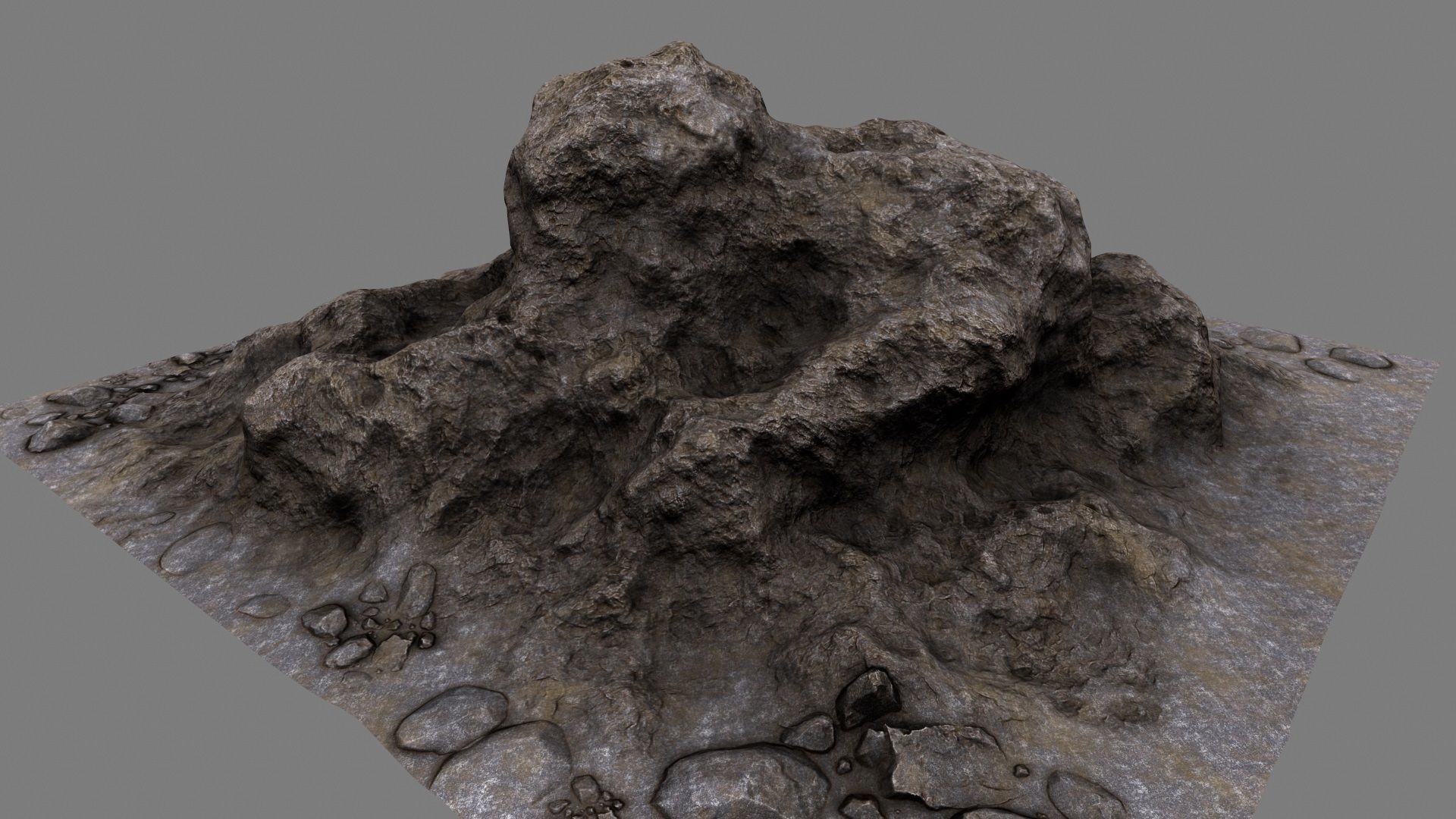 Rocks rock Low-poly 3D model_5
