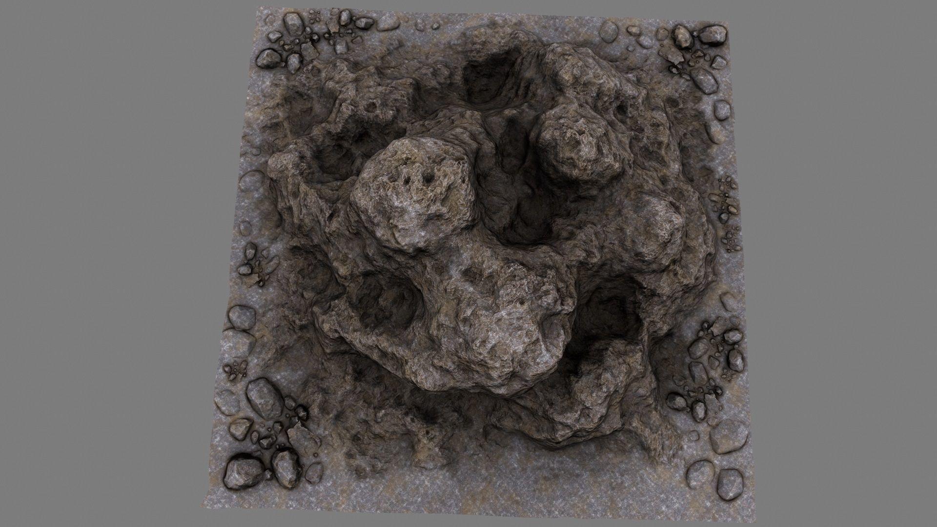 Rocks rock Low-poly 3D model_9