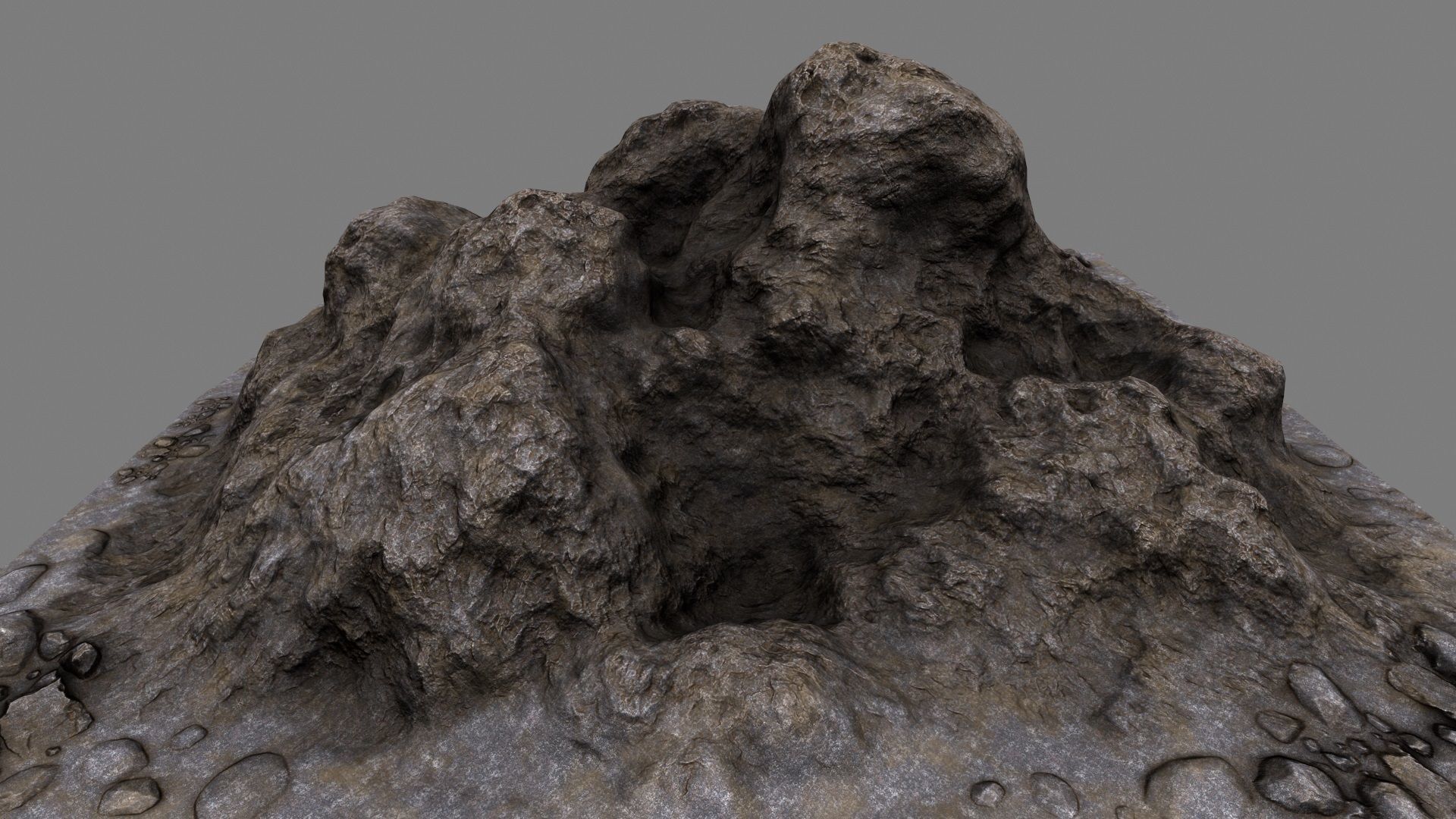 Rocks rock Low-poly 3D model_7