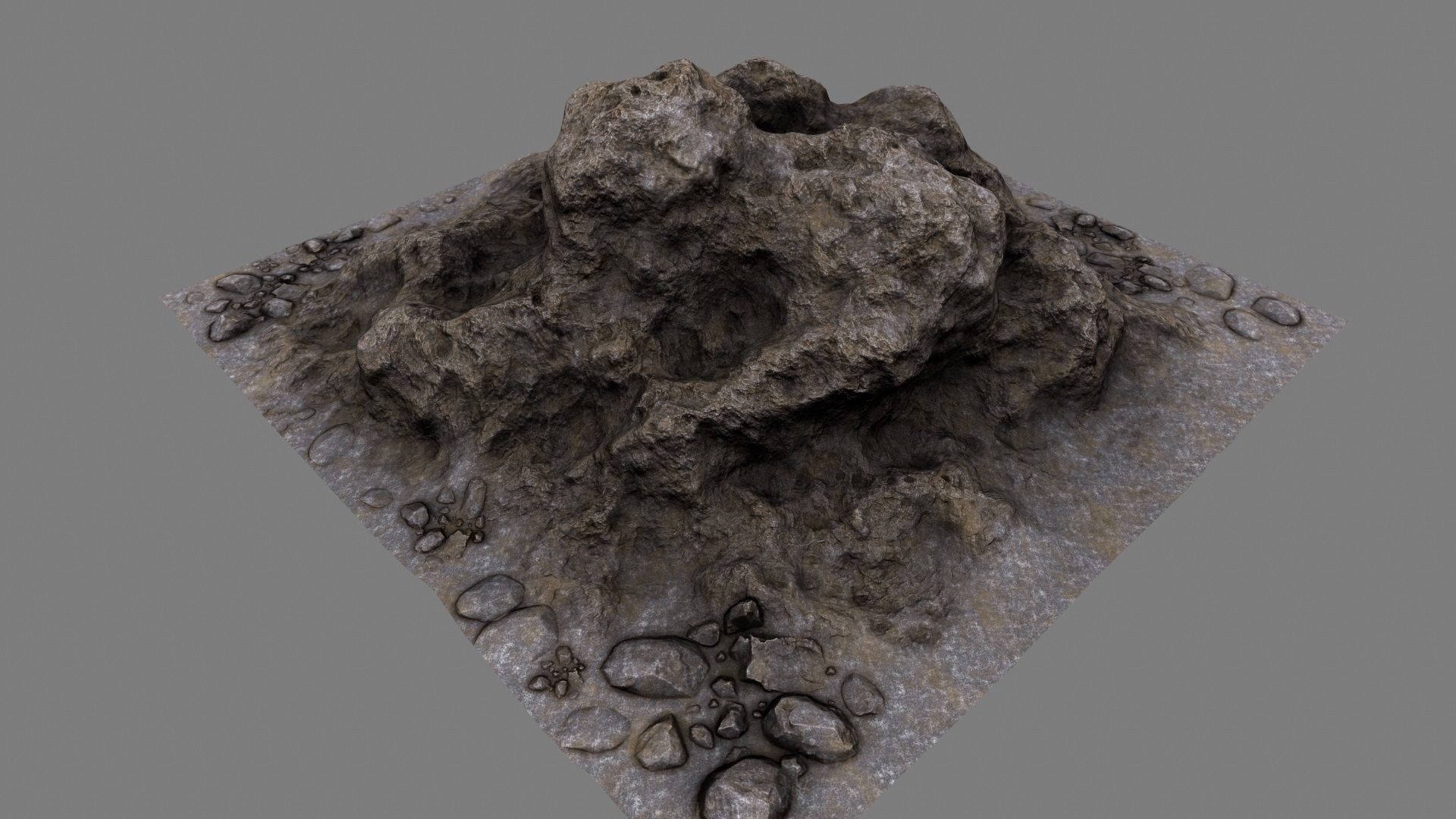 Rocks rock Low-poly 3D model_14