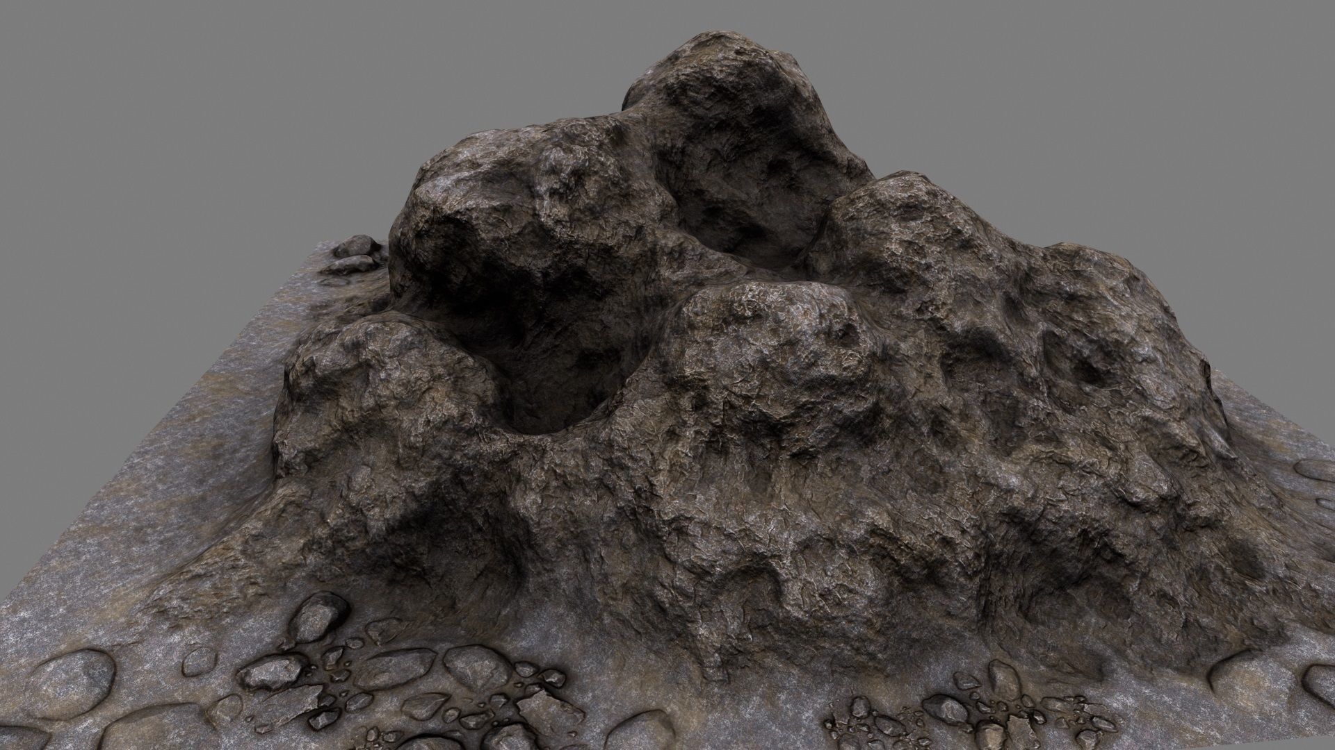 Rocks rock Low-poly 3D model_2