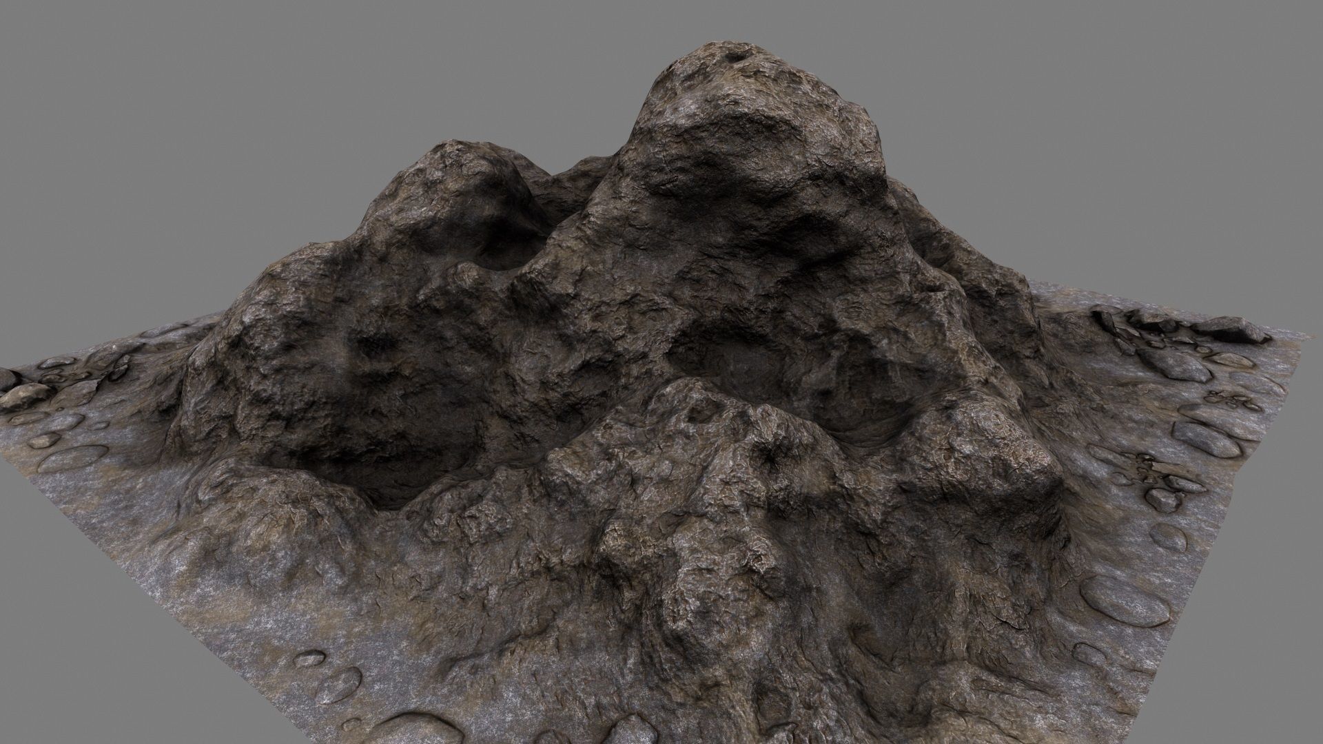 Rocks rock Low-poly 3D model_6