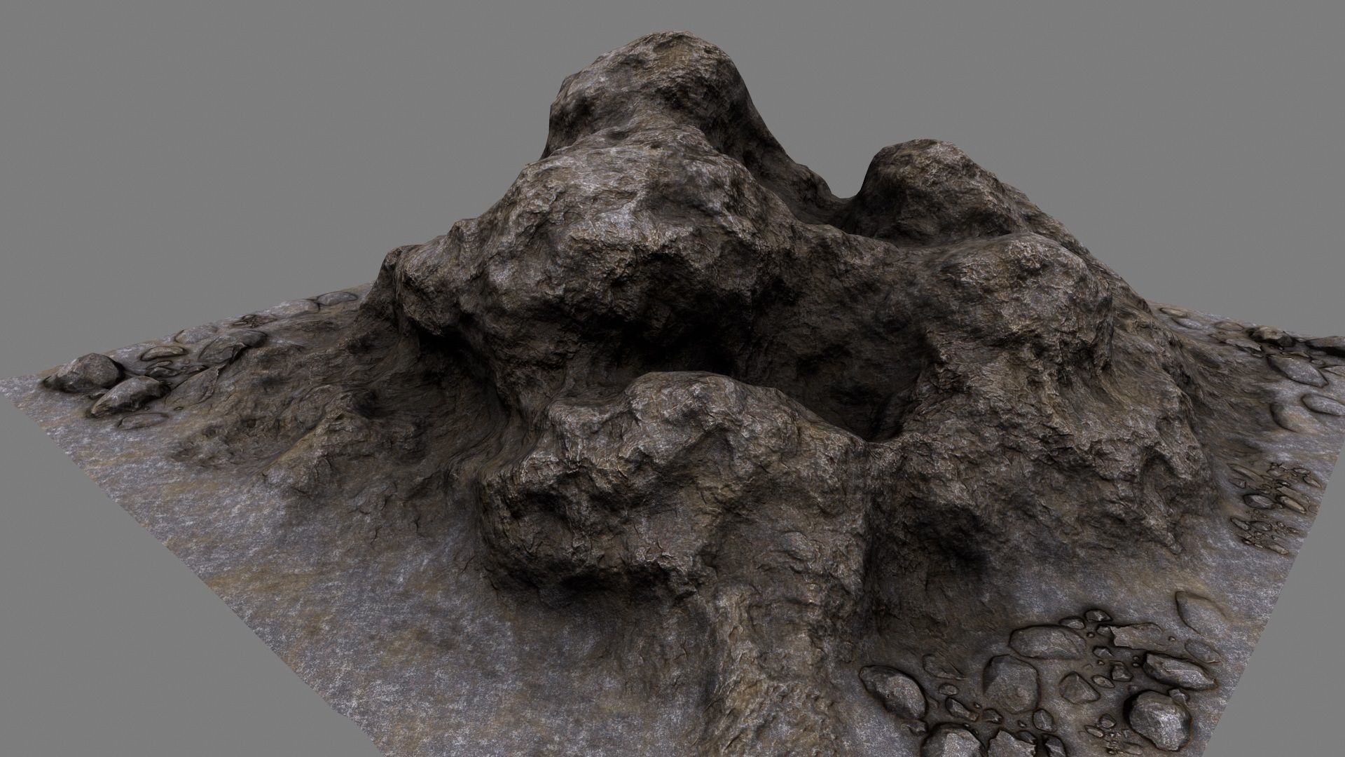 Rocks rock Low-poly 3D model_3