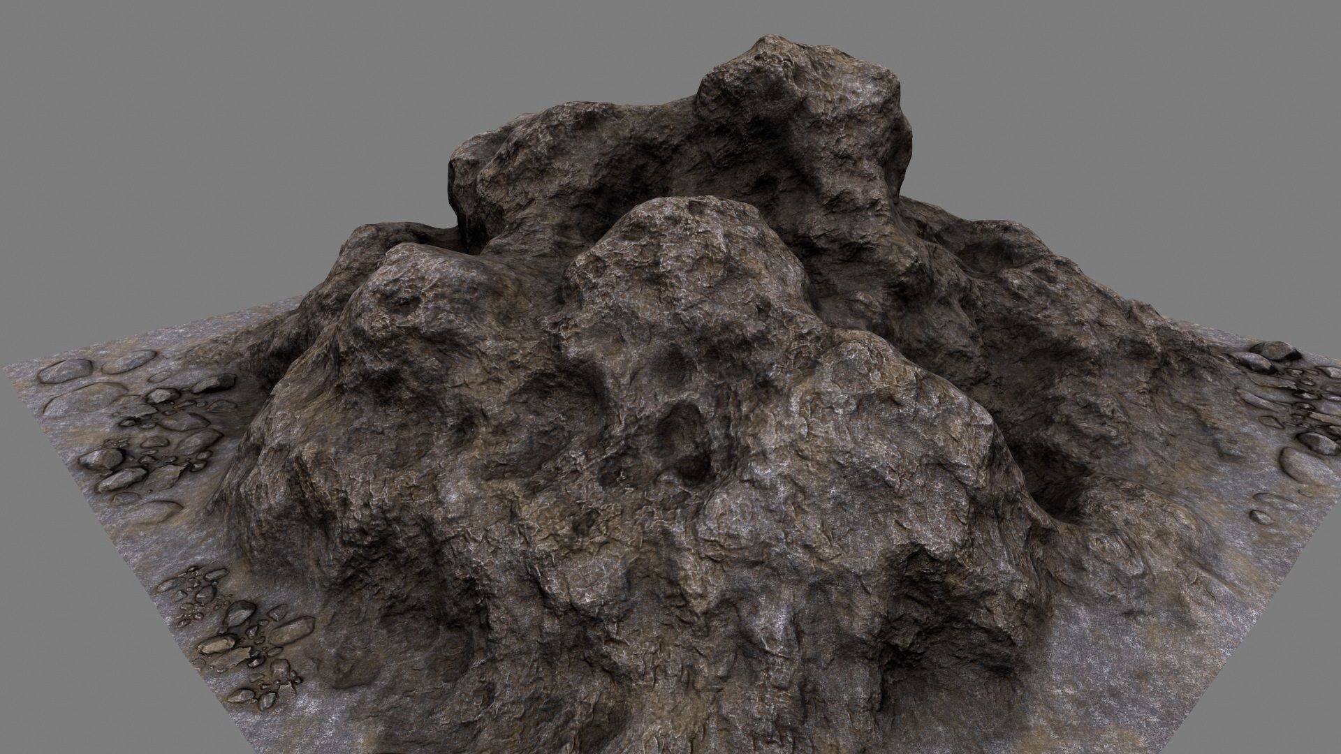Rocks rock Low-poly 3D model_1