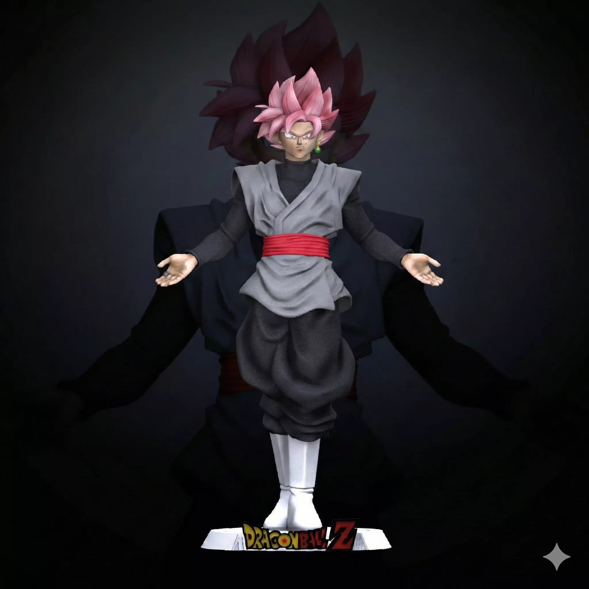 Goku Black Dragon Ball Super 110 Scale Sculpture STL 3D print model