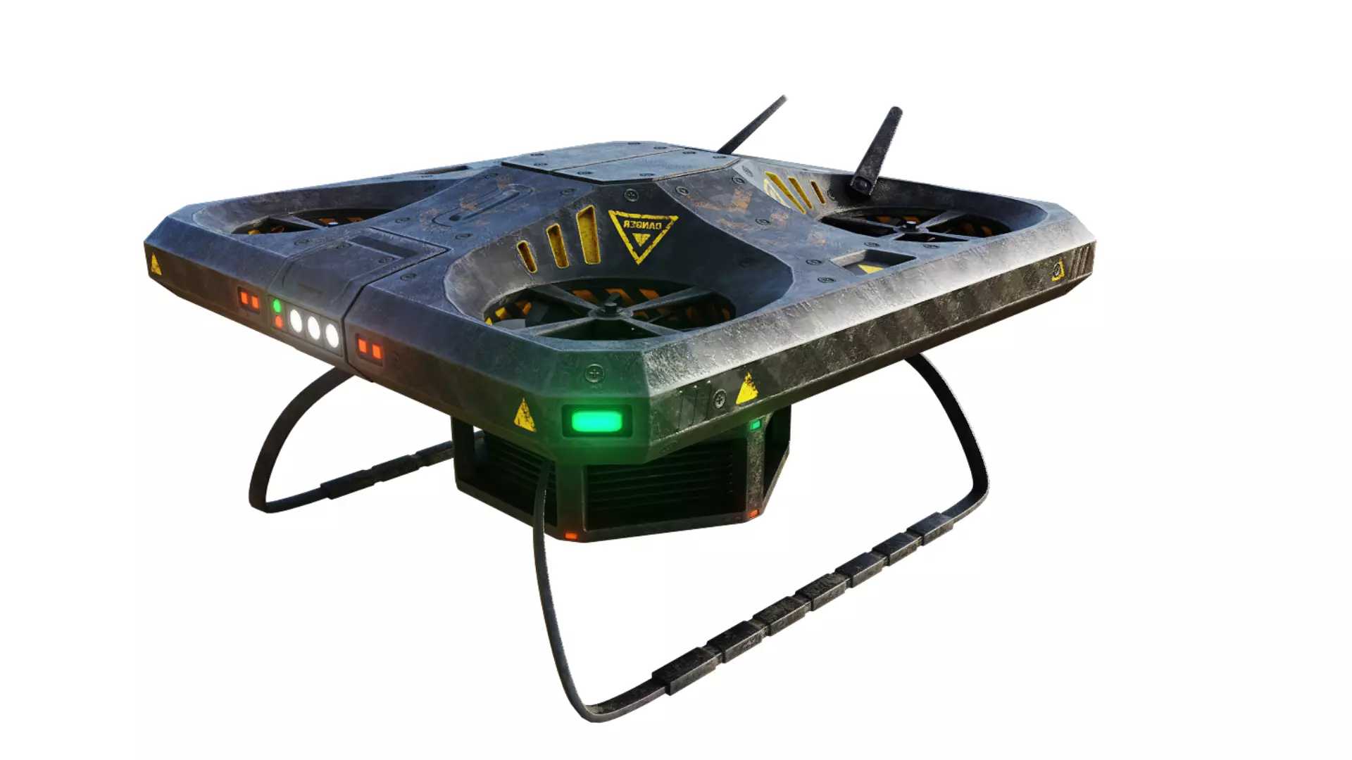 Exploration Drone Low-poly 3D model