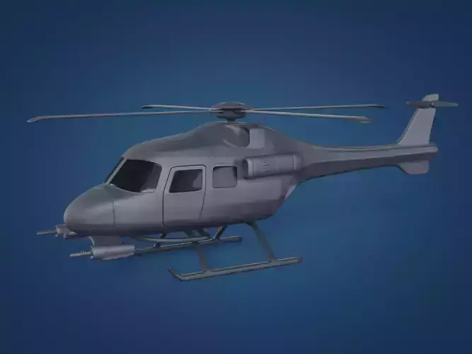 Generic Military - Attack Helicopter Low-poly 3D model