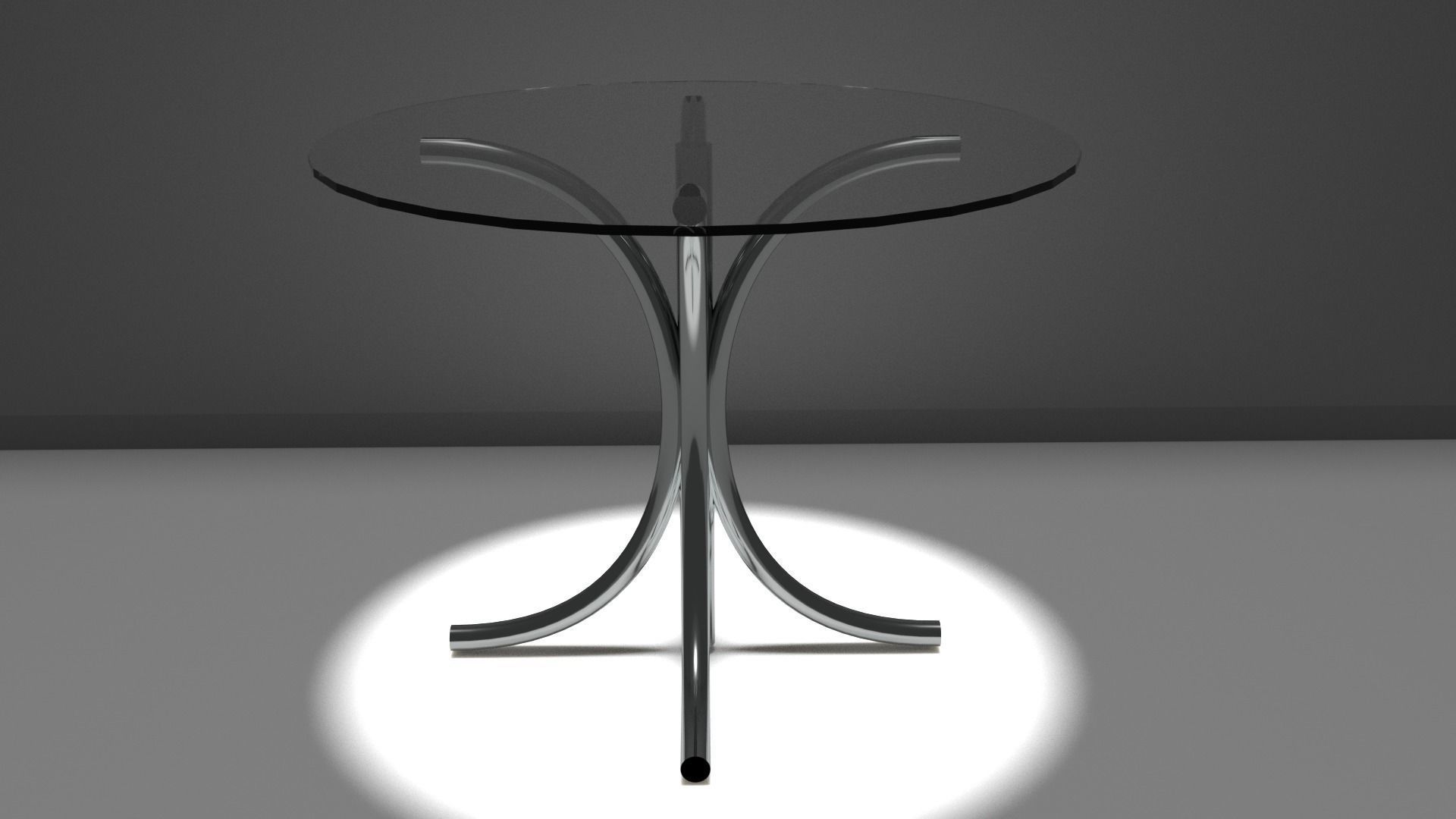 Glass Table Free low-poly 3D model