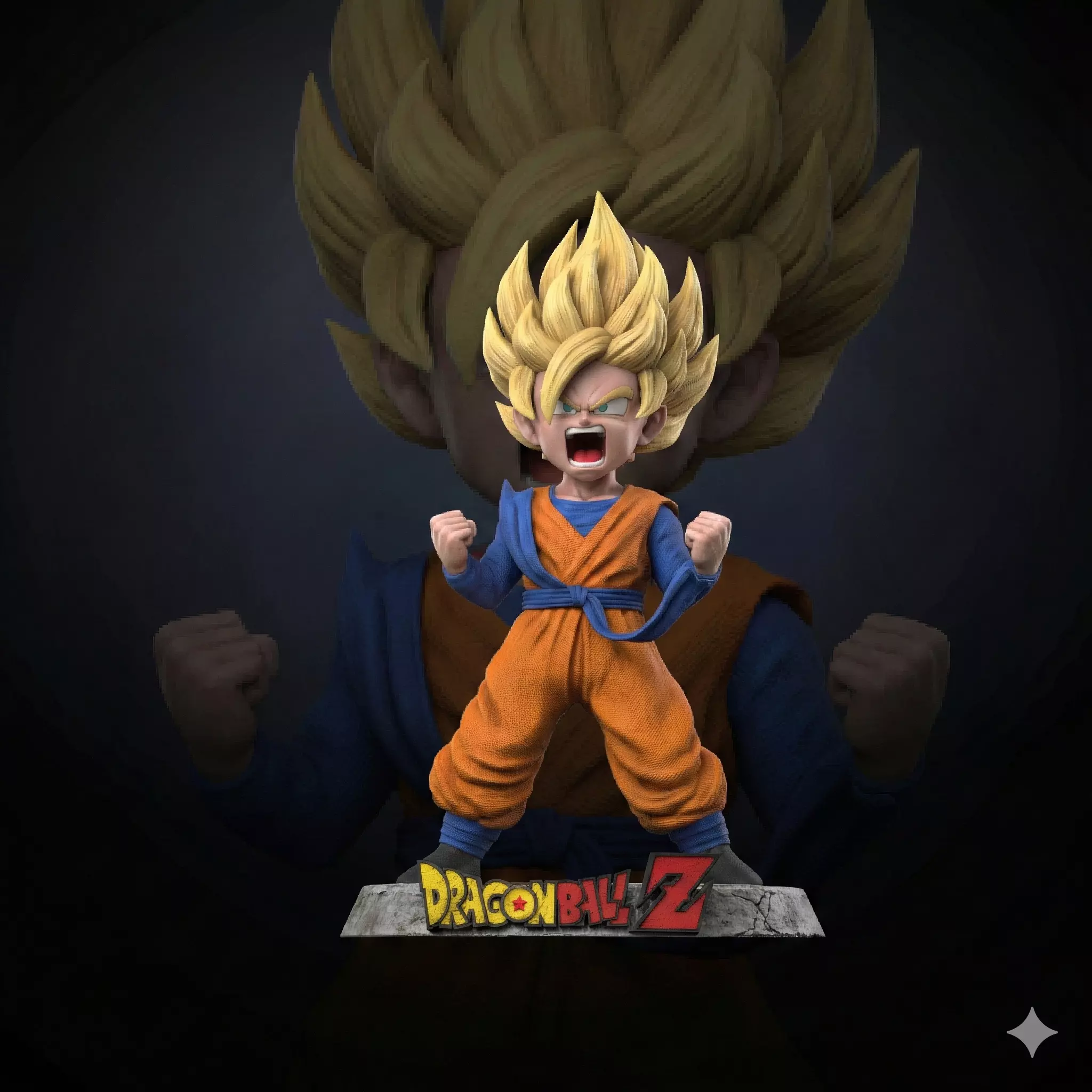 Goten Dragon Ball Sculpture 110 Scale STL 3D print model