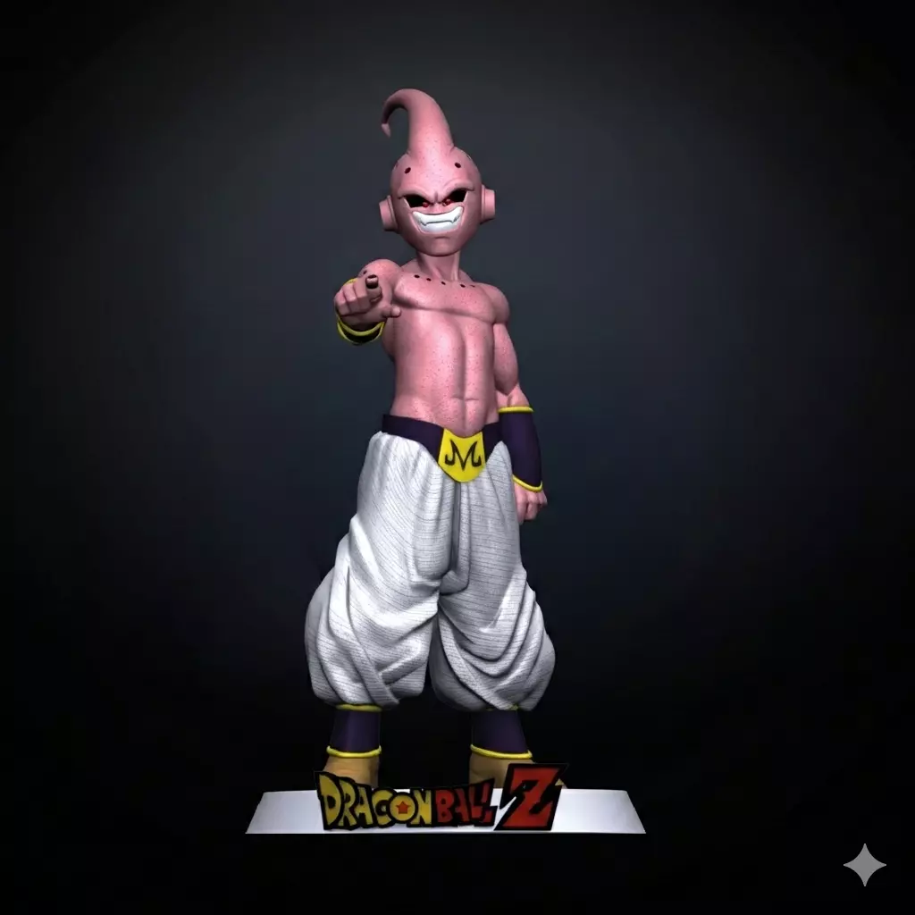 Kid Buu Dragon Ball Sculpture 110 Scale STL 3D print model
