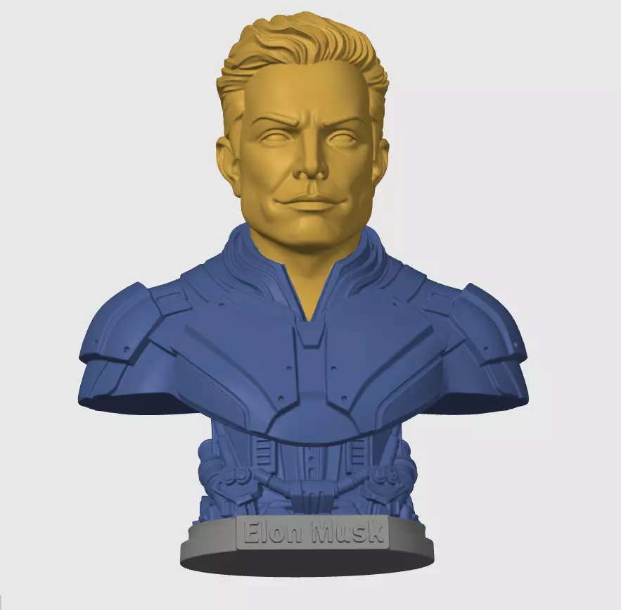 Elon musk 3D Sculpture - 3D print 3D print model