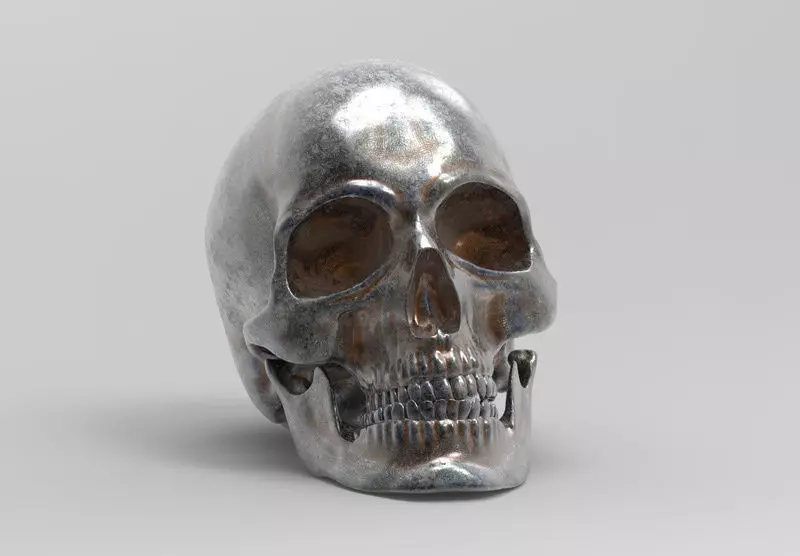 Separate anatomically correct human skull in natural size 3D print model_0