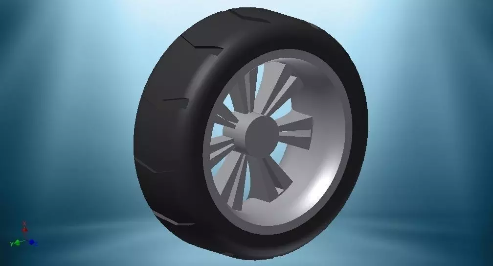 Car Wheel 3D print model_0