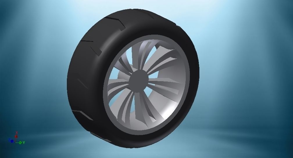 Car Wheel 3D print model_1
