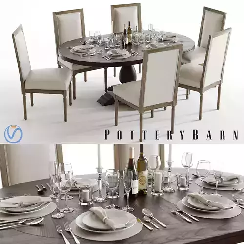 Pottery Barn Lorraine and Miller 3D model