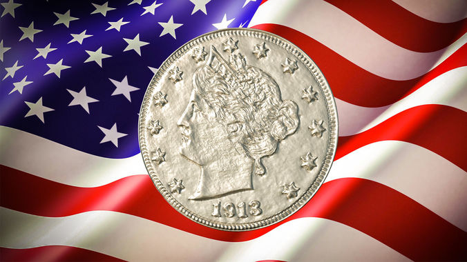 1913 Liberty Head V Nickel US Coin 3D print model
