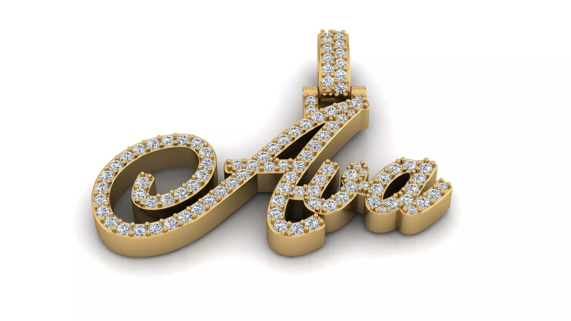 ava name pendant 3D print model