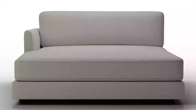 Haven LA Double Wide Chaise Trillium Performance Basket Slub Low-poly 3D model