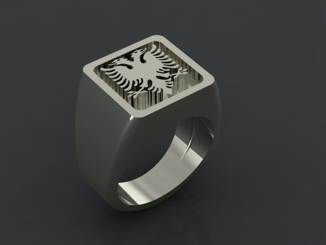 Anello con Aquila 2 teste 3D print model