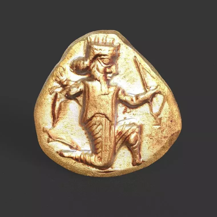 Persian Daric IV 455 BC 3D print model