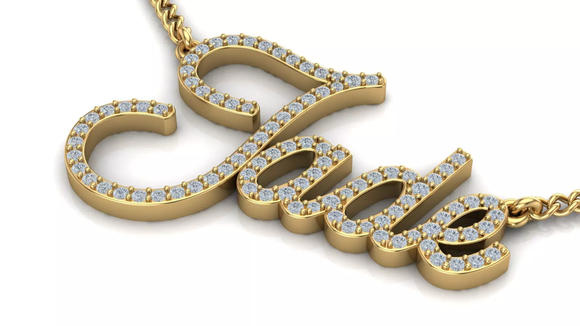 Jade name pendant 3D print model