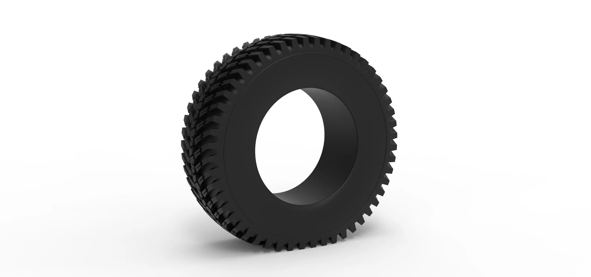 Tractor tire deflated Scale 1 to 25 3D print model