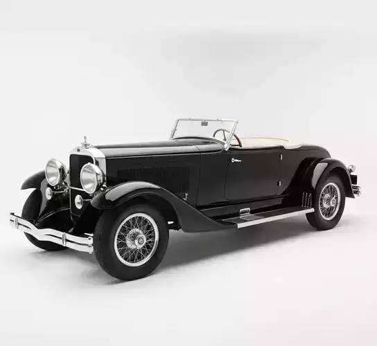 1929 Duesenberg Model J Convertible Coupe Low-poly 3D model