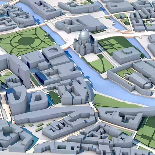 Berlin Cathedral Germany 3D model 7