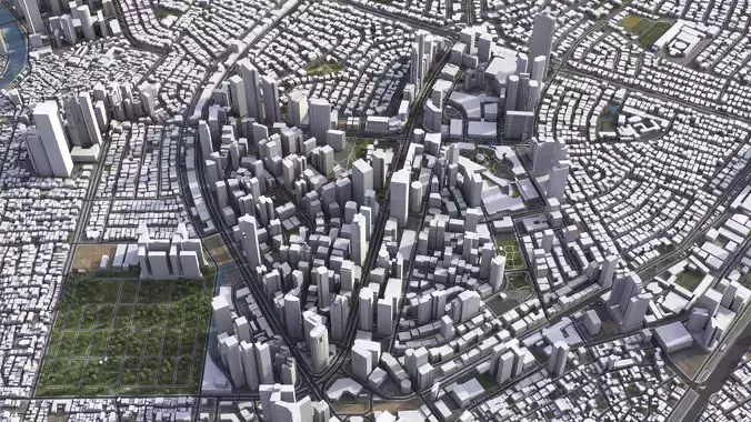 Makati - 3D City Model Low-poly 3D model 7