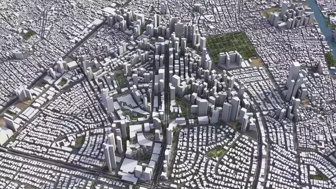 Makati - 3D City Model Low-poly 3D model 6