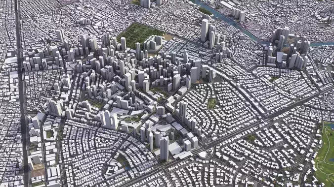 Makati - 3D City Model Low-poly 3D model 2
