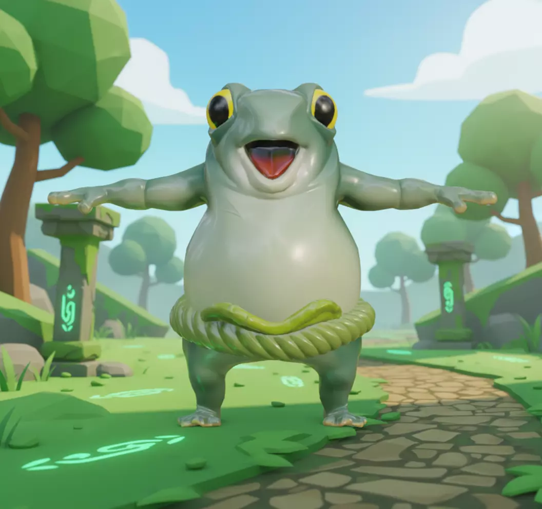 Little Frog frogling - Frog Bard Largo Pet T-pose Low-poly 3D model