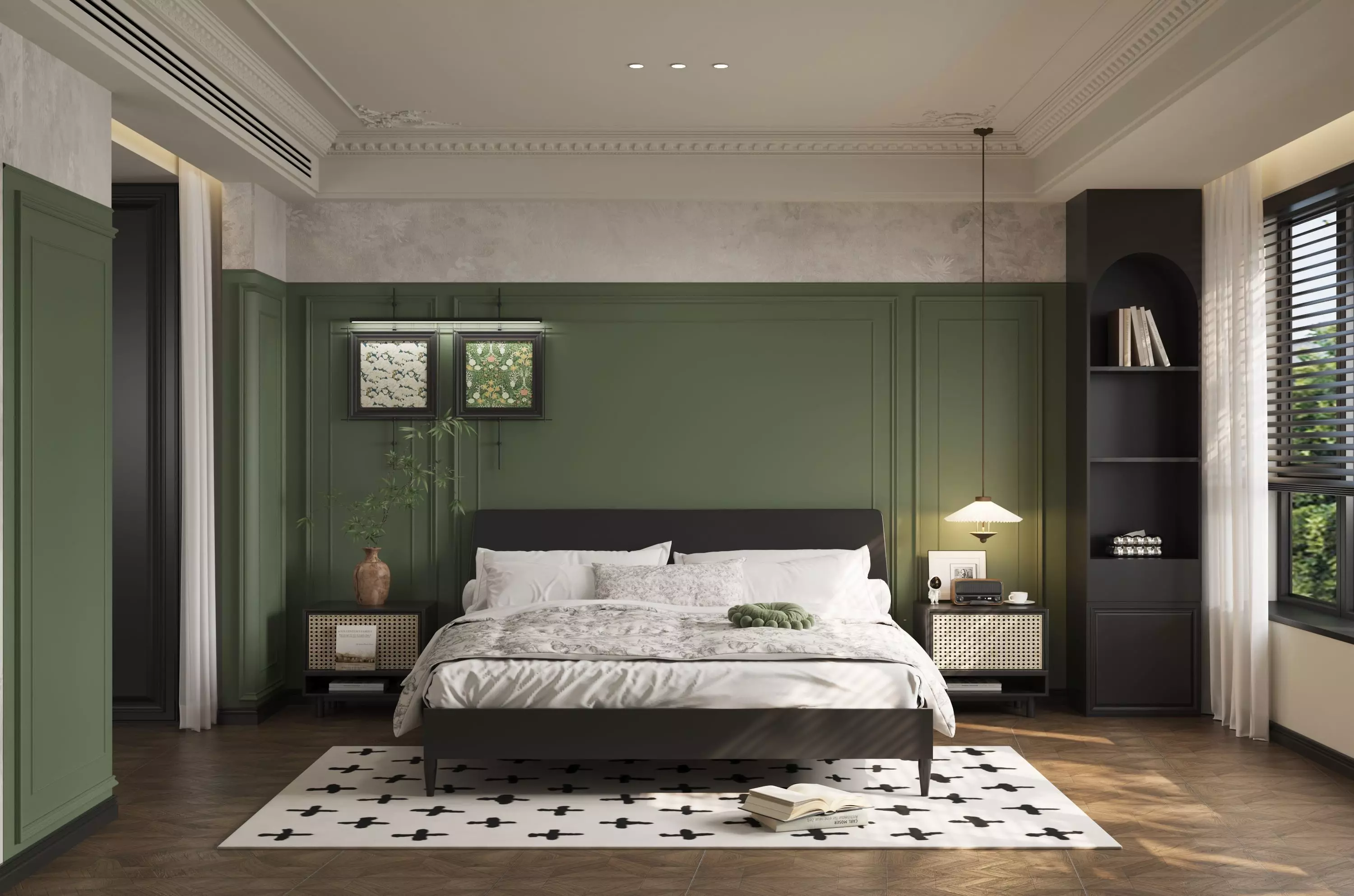 French Style Bedroom Low-poly 3D model