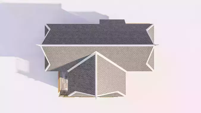 Contemporary Suburban Two-Story Home 3D Model 3D model 6
