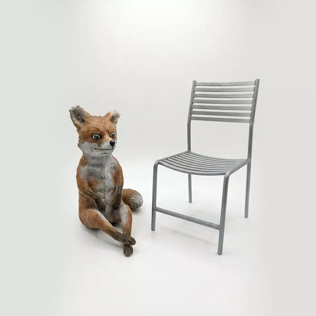 Funny and char Fox Scene 3D print model