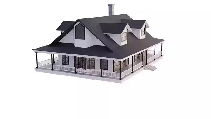 Lakeside House 3D model 4