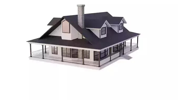 Lakeside House 3D model 7