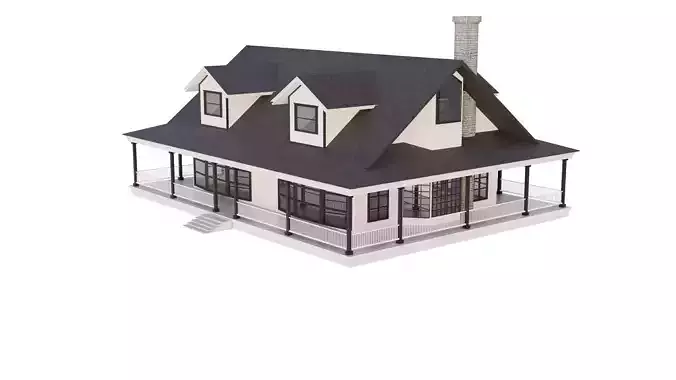 Lakeside House 3D model 6