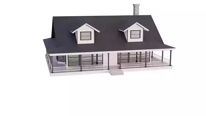 Lakeside House 3D model 5