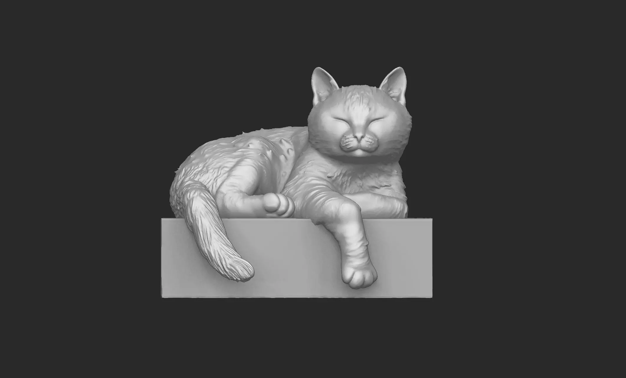cat bookholder 3D print model