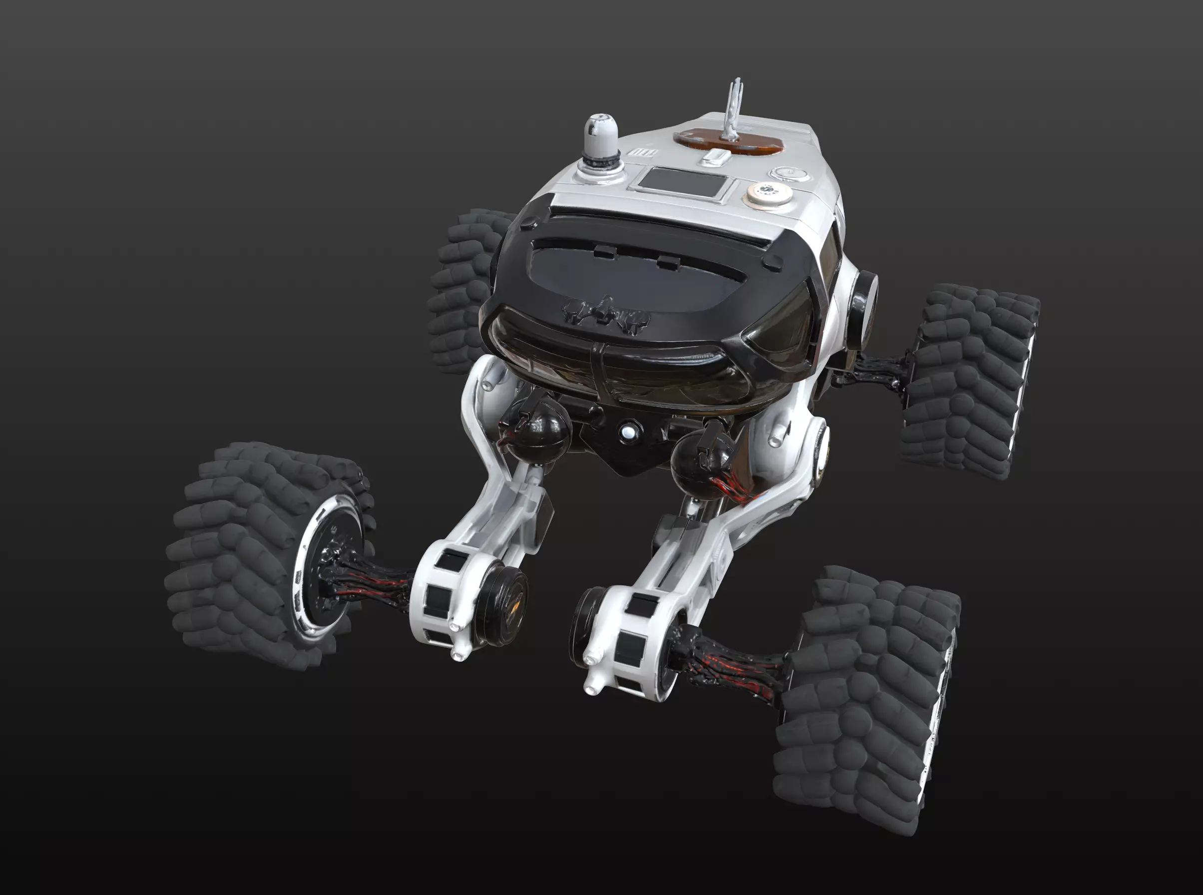 Futuristic Space Truck STL Planet Explorer Vehicle 3D print model